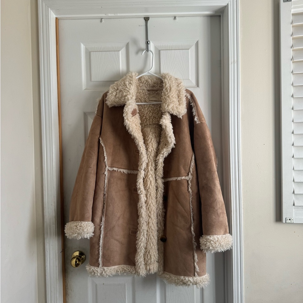 Urban Outfitters Afghan faux shearling coat